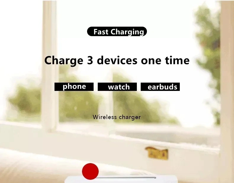 New Arrival Amazon Best Selling 6 in 1 Night Light Wireless Phone Charger with Alarm Clock for Apple iPhone