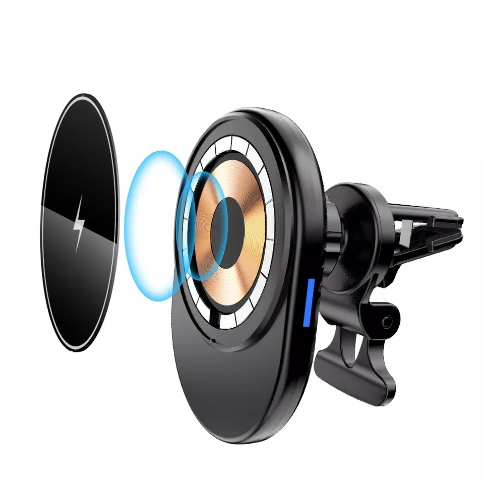Newest 15W Magnetic Car Wireless Charger Phone Holder Mount Auto-Clamping Air Vent Fast Charging for Phone 12 13 14