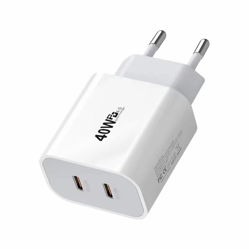 Factory OEM Top Quality Dual USB Pd Fast Charger 20W USB-C Phone Charger 25W40W/65W/