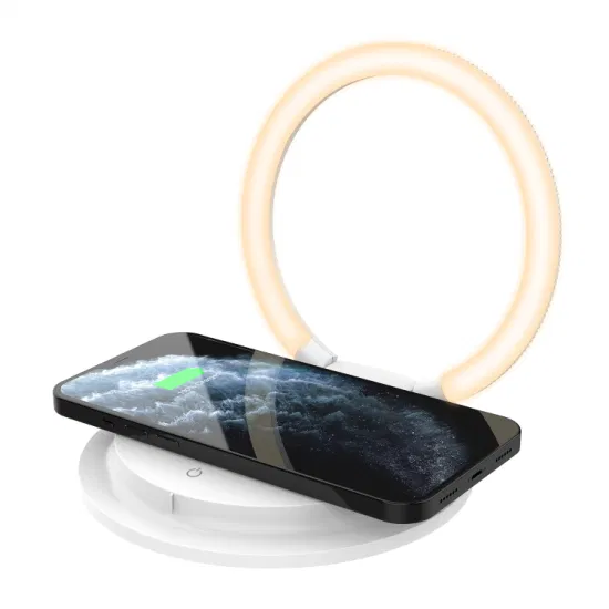 15W Mobile Phone Fast Wireless Charger with Touch Control LED Night Light Desk Ring Lamp