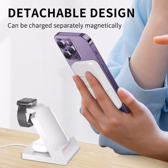 Desktop Magnetic Wireless Charger Universal All Phone 3 in 1 Wireless Charger